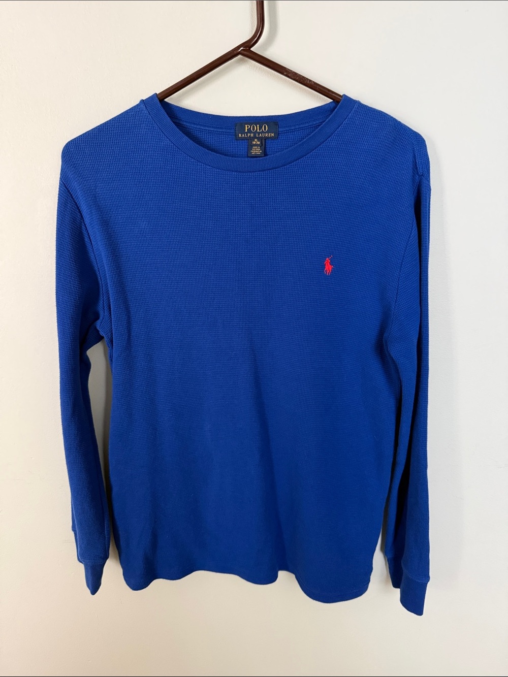 Polo by Ralph Lauren Royal Blue Long Sleeve Crewneck with Red Pony Size XL Youth